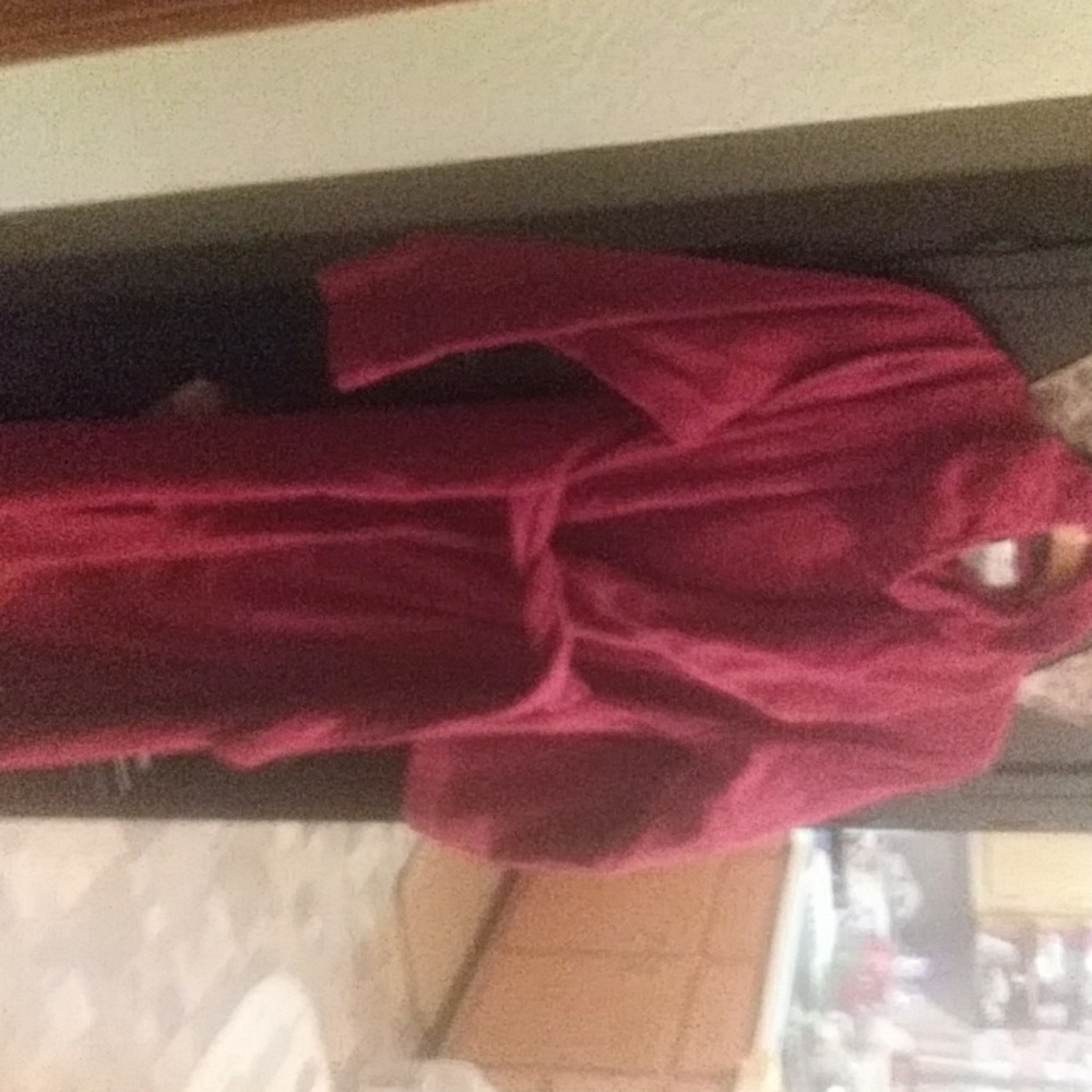 Womens terry bath robe with headband
